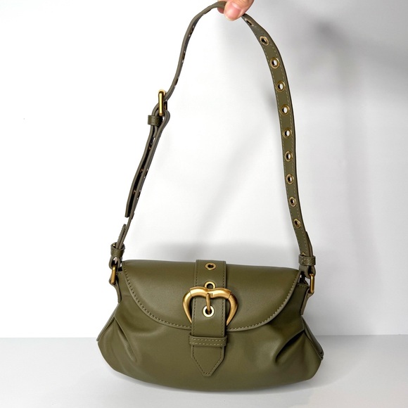 Pinko Jolene Buckle-Fastening Leather Shoulder Bag